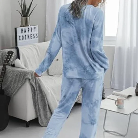 Women's Long Sleeve Jogger Pajama Set - Soft Loungewear Matching Outfit